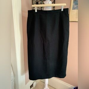 Preston & York Classic Black Pencil Skirt size 18 basics quiet luxury